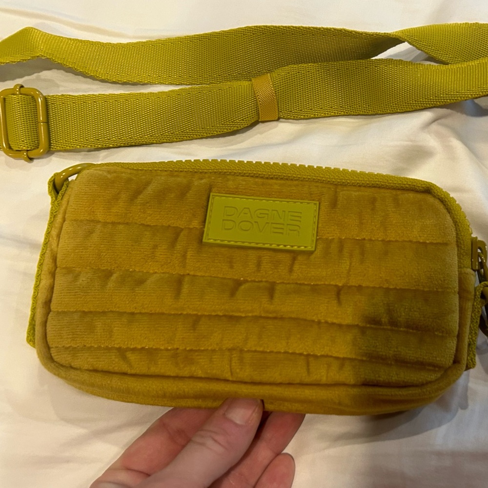 Dagne Dover Mara Neoprene Phone Sling Crossbody Velvet Ochre Color Travel Bag